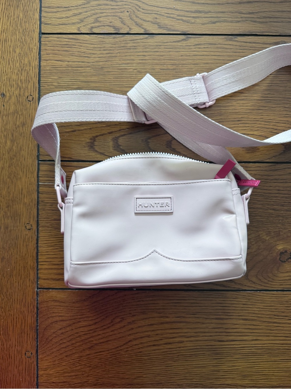 Hunter Blush Pink Crossbody Bag with Adjustable Strap